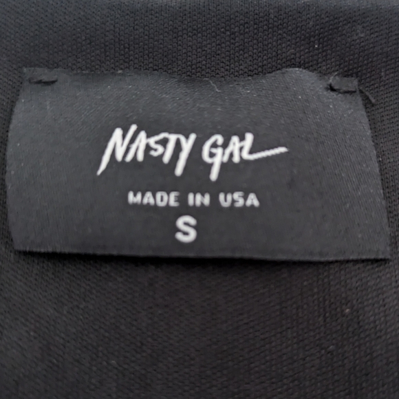 Nasty Gal Cropped Black Bustier Corset Long Sleeve Crop Top - Picture 7 of 8